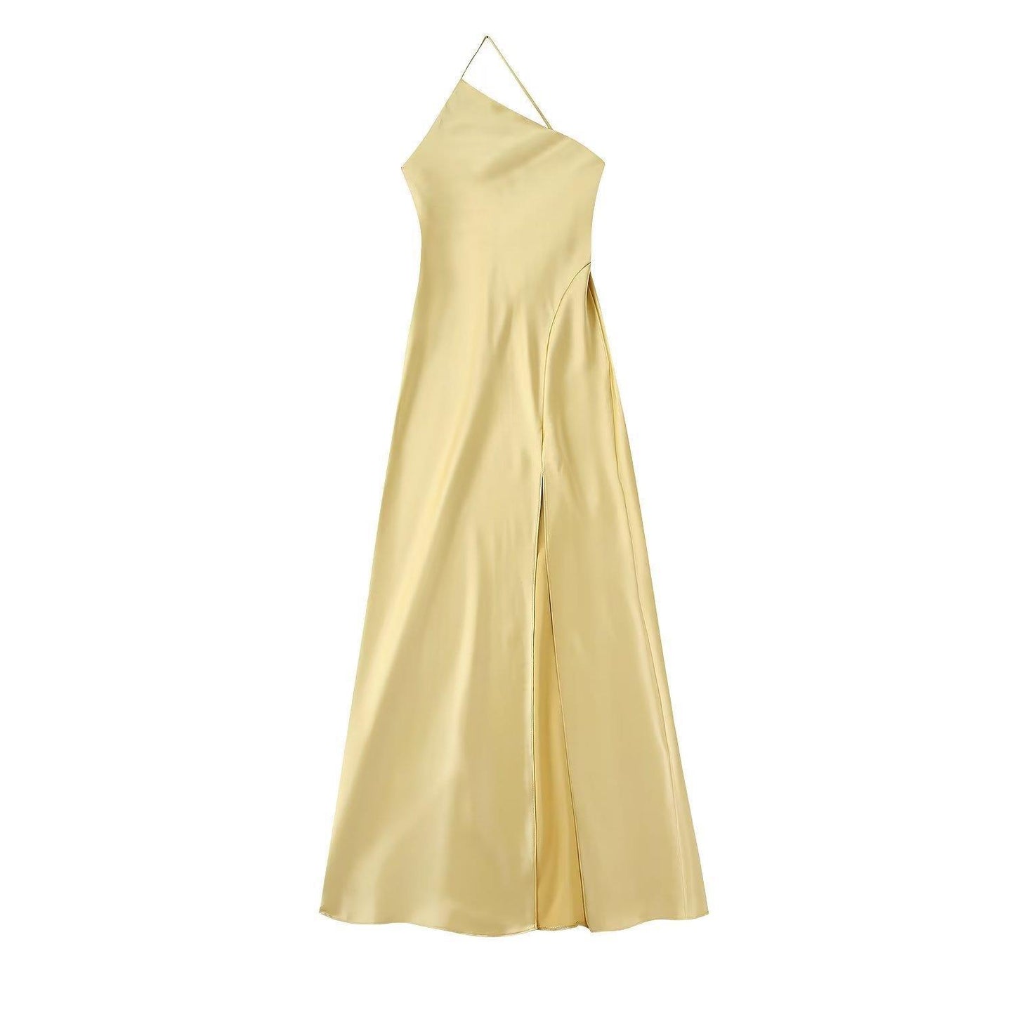 Women's Sexy Asymmetric Silk Satin Stylish Textured Clothing