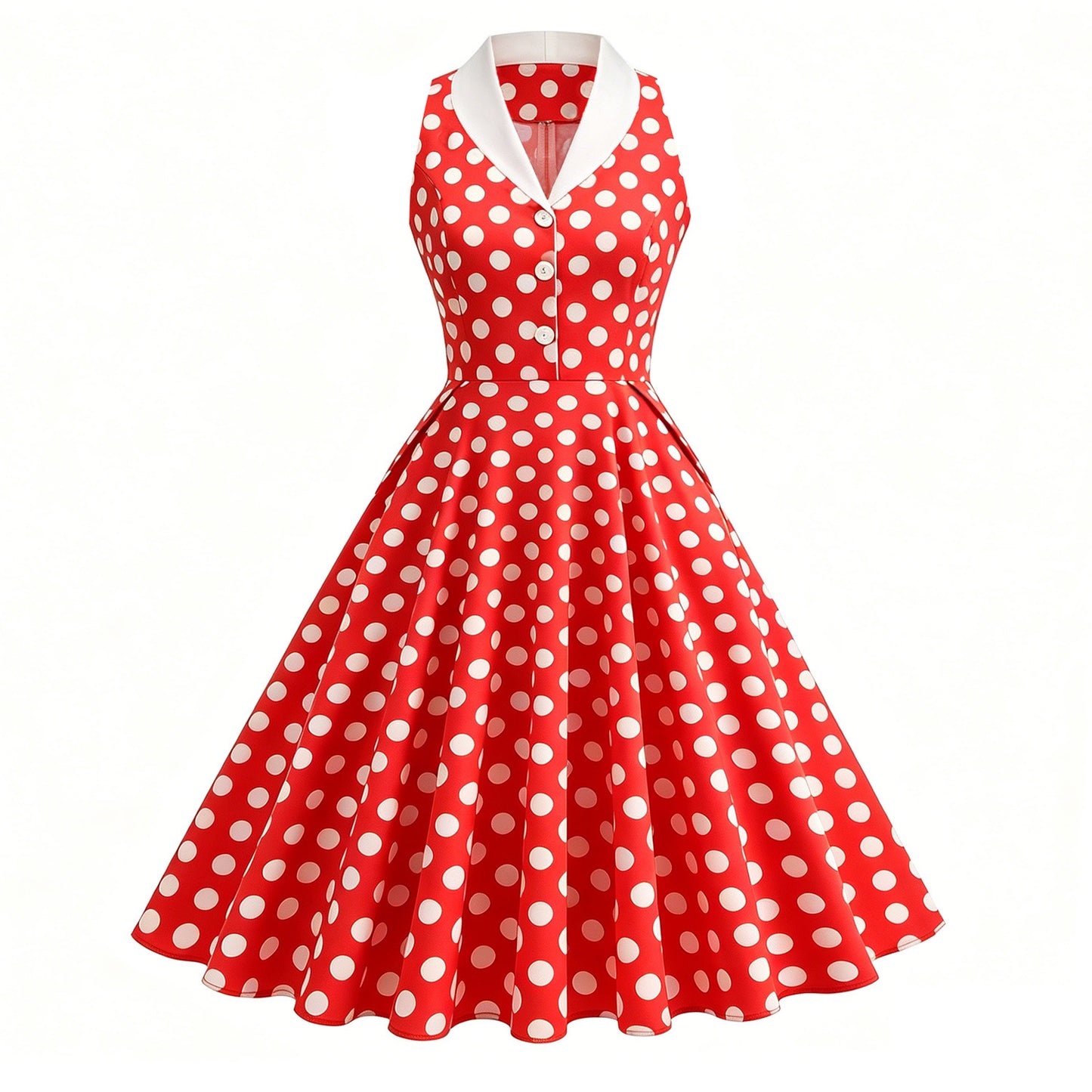 Women's Summer Travel Court Tight Waist Light Dress