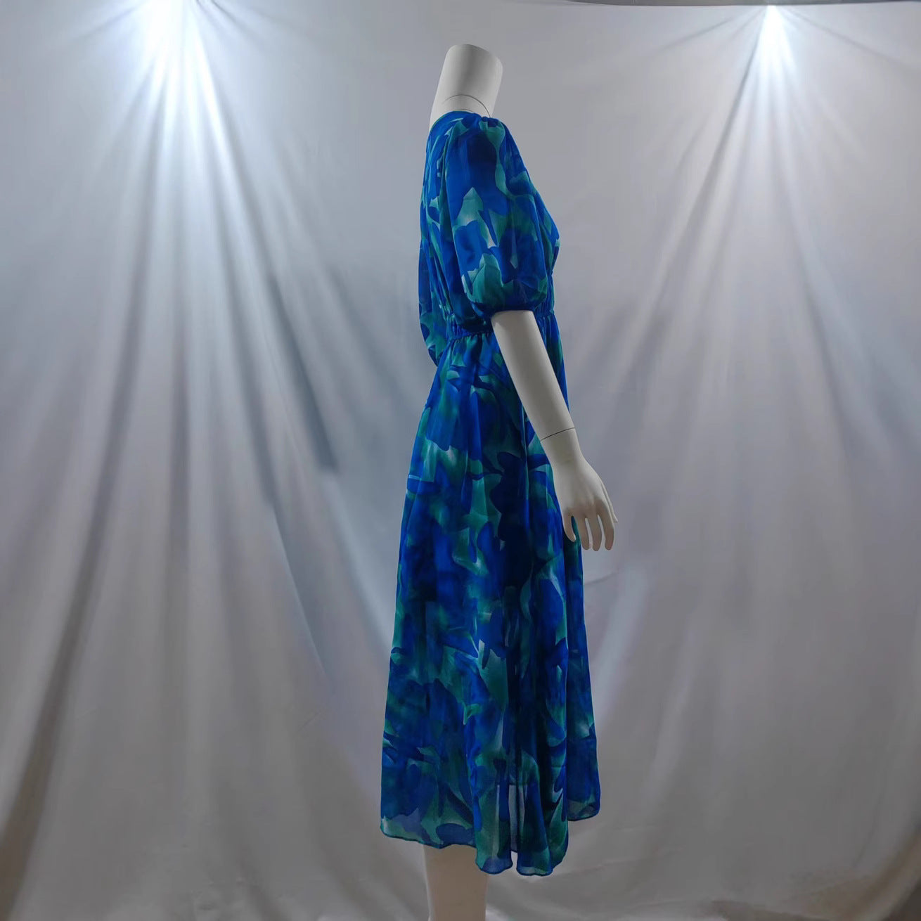 Casual Classic Summer Temperament Chiffon Printed Dress