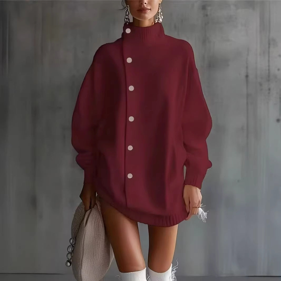 Women's Turtleneck Knitted Younger Fashion Loose Outer Sweater
