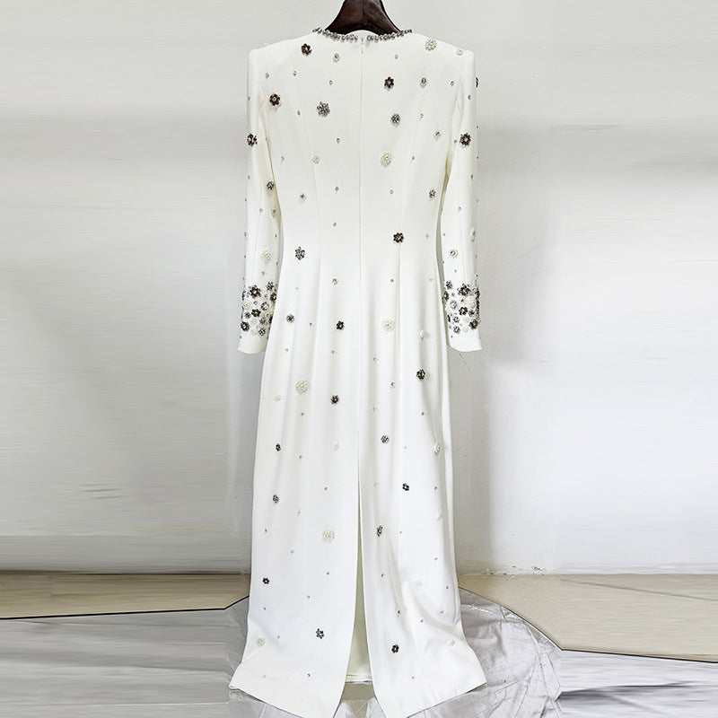 Fashion Bead Diamond Slim Long Formal Dress