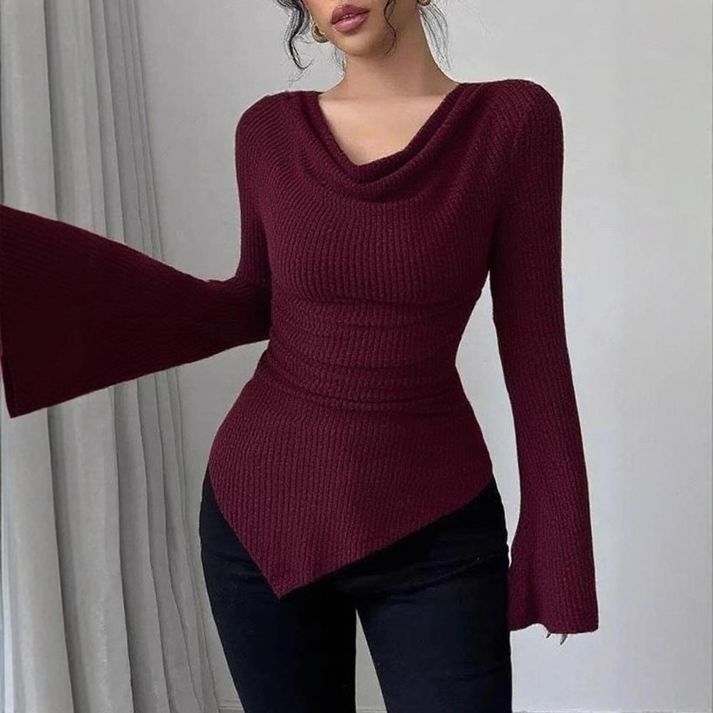 Women's Ribbing Bottoming Slim Knit Long-sleeved Commuter Women's Sweater