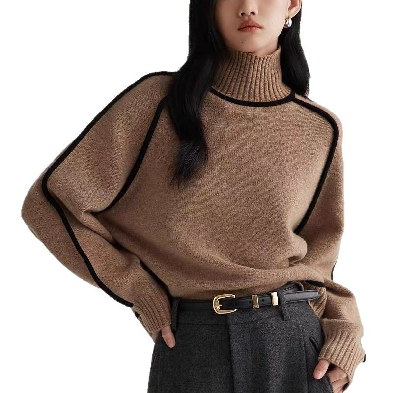 Women's European Autumn Thin Slimming Casual Loose Pullover Knitting Sweaters
