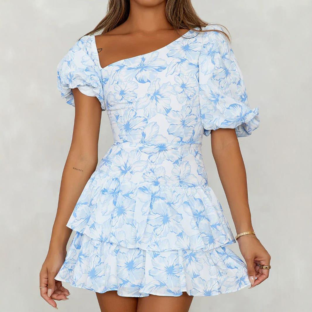 Women's Romantic Vintage Floral Dress Summer Princess Dresses