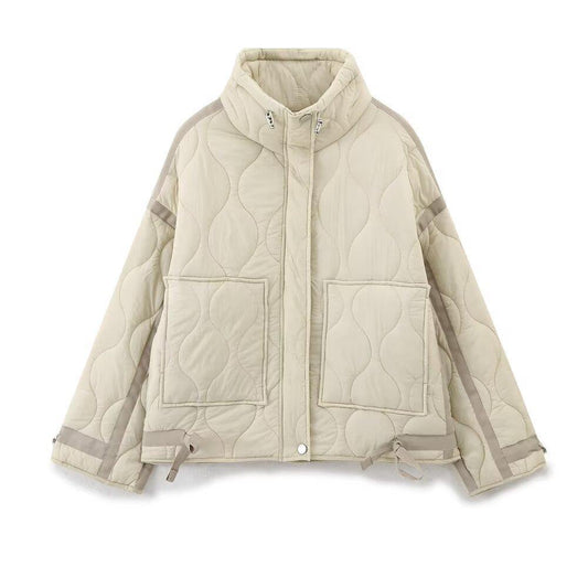 Women's Street Fashion Casual Stand Collar Large Jackets