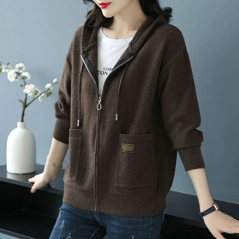Women's Trendy Hooded Autumn Fashion Korean Outerwear Coats