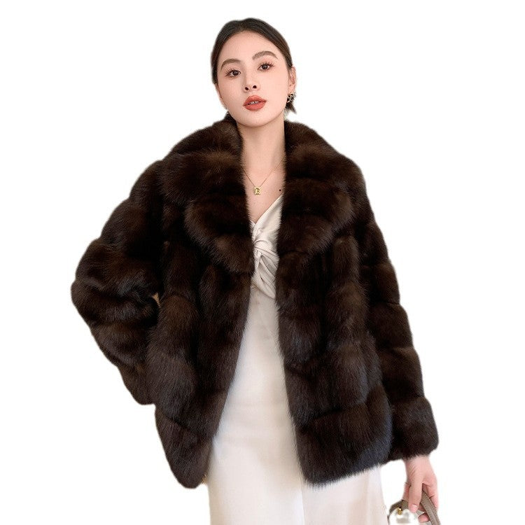 High-grade Mink Fur Texture Thickened Warm Coats