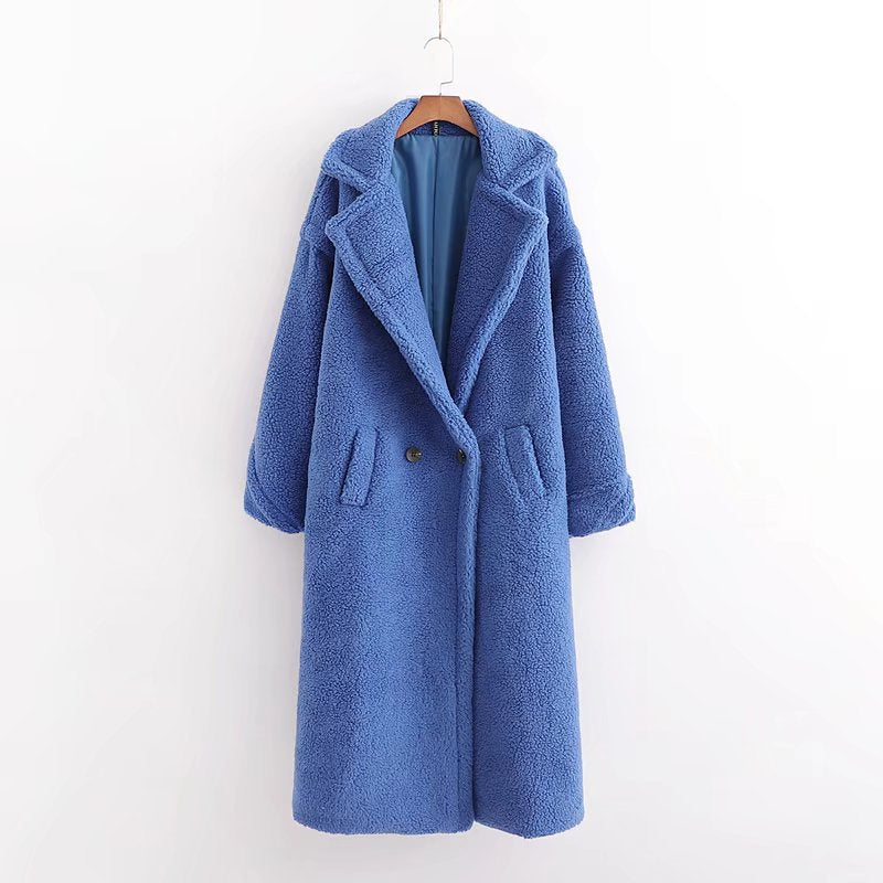 Women's Autumn Artificial Teddy Long-sleeved Thickened Thermal Coats