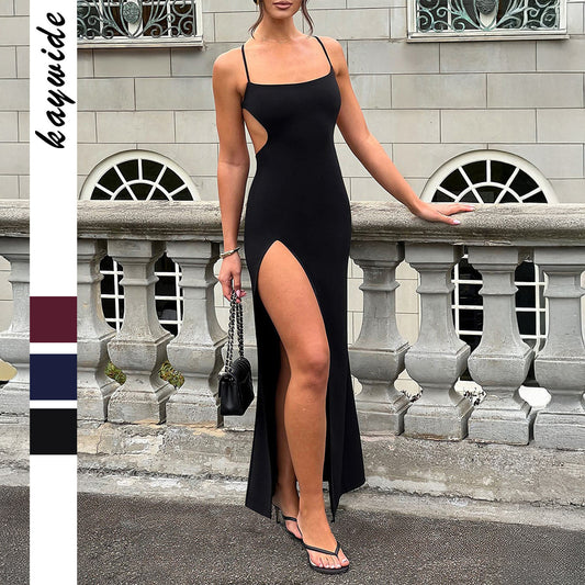 Women's Sexy Style Sleeveless Split Hip Dress