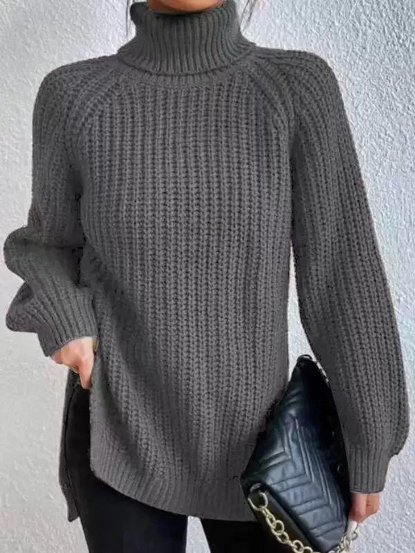 Women's Turtleneck Mid-length Soft Comfortable French Dress Sweater