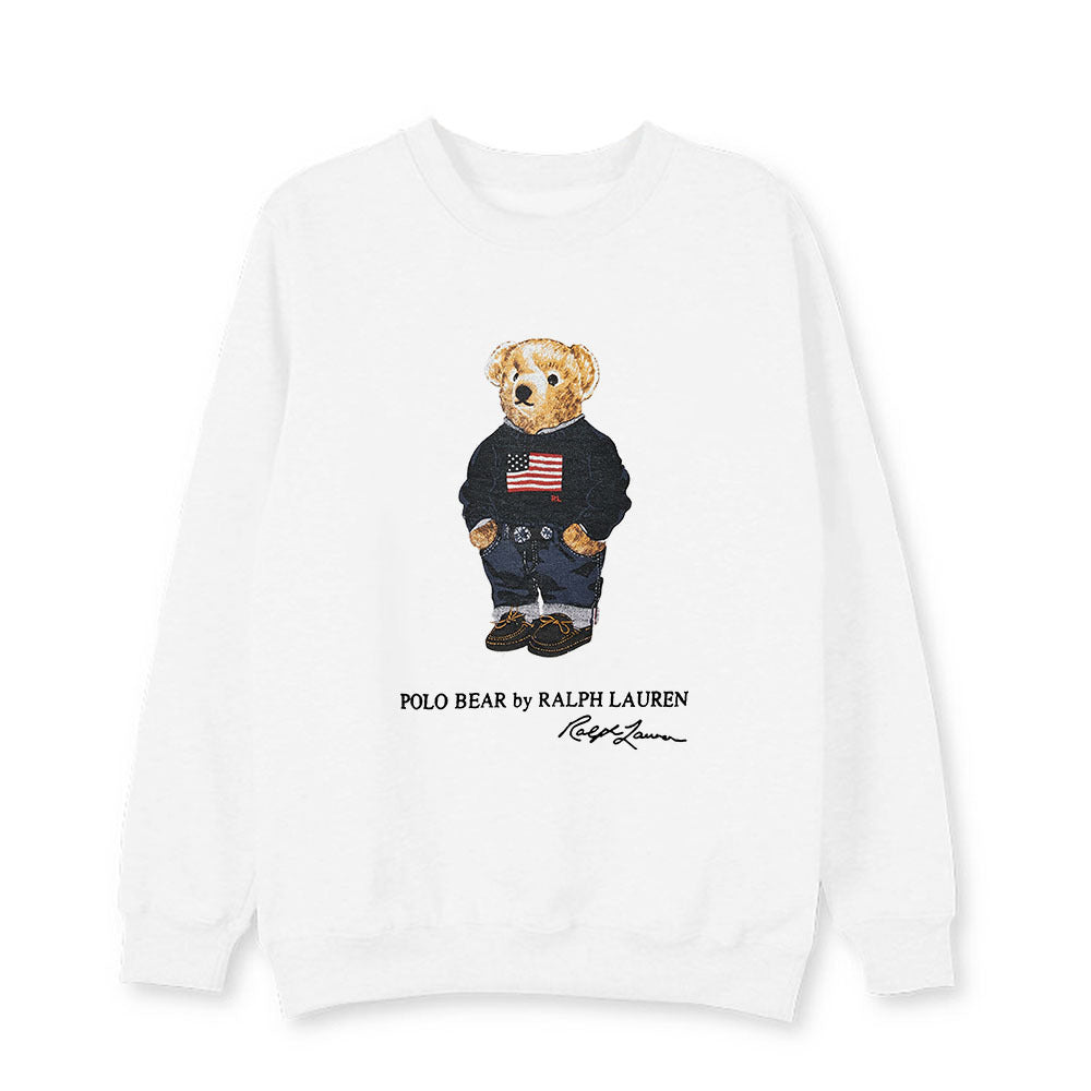 Airport Round Neck Derivative Clothes Bear Women's Sweater, Sweater