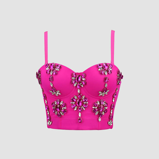 Decoration Spaghetti Strap Slim Fit Fishbone Tops