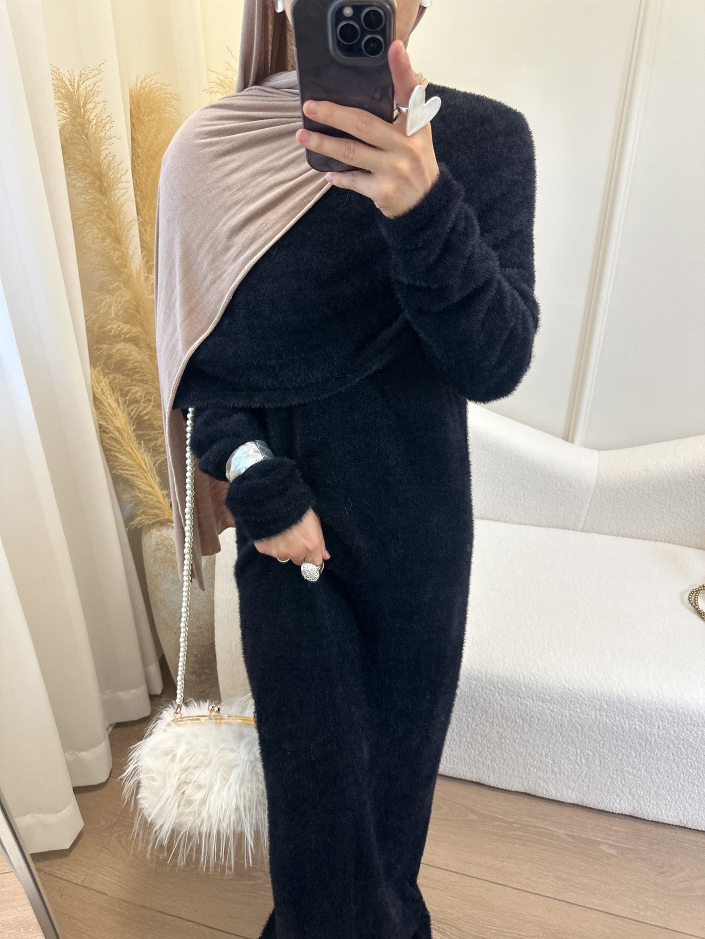 Cool Stylish Solid Color Shawl Two-piece Dresses