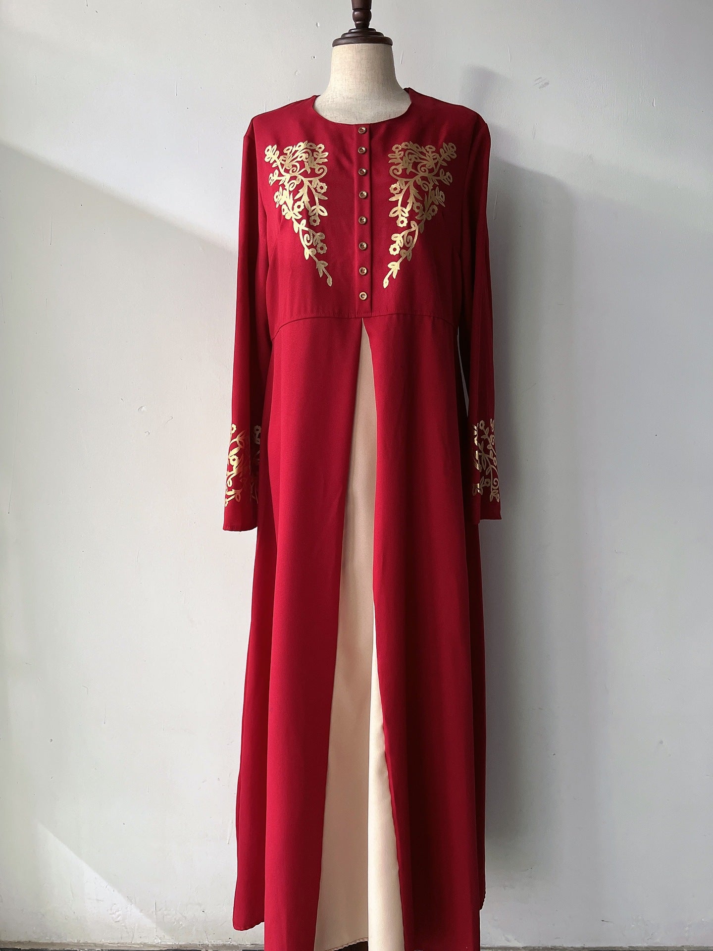Contrast Color Slim Fit Temperament Bronzing Dresses