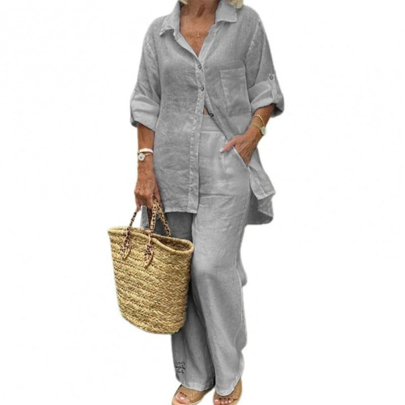 Women's Versatile Lapel Long Sleeve Two-piece Suits