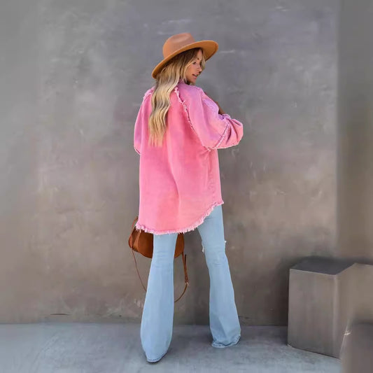 Women's Summer Casual Distressed Tassel Ripped Loose Jackets