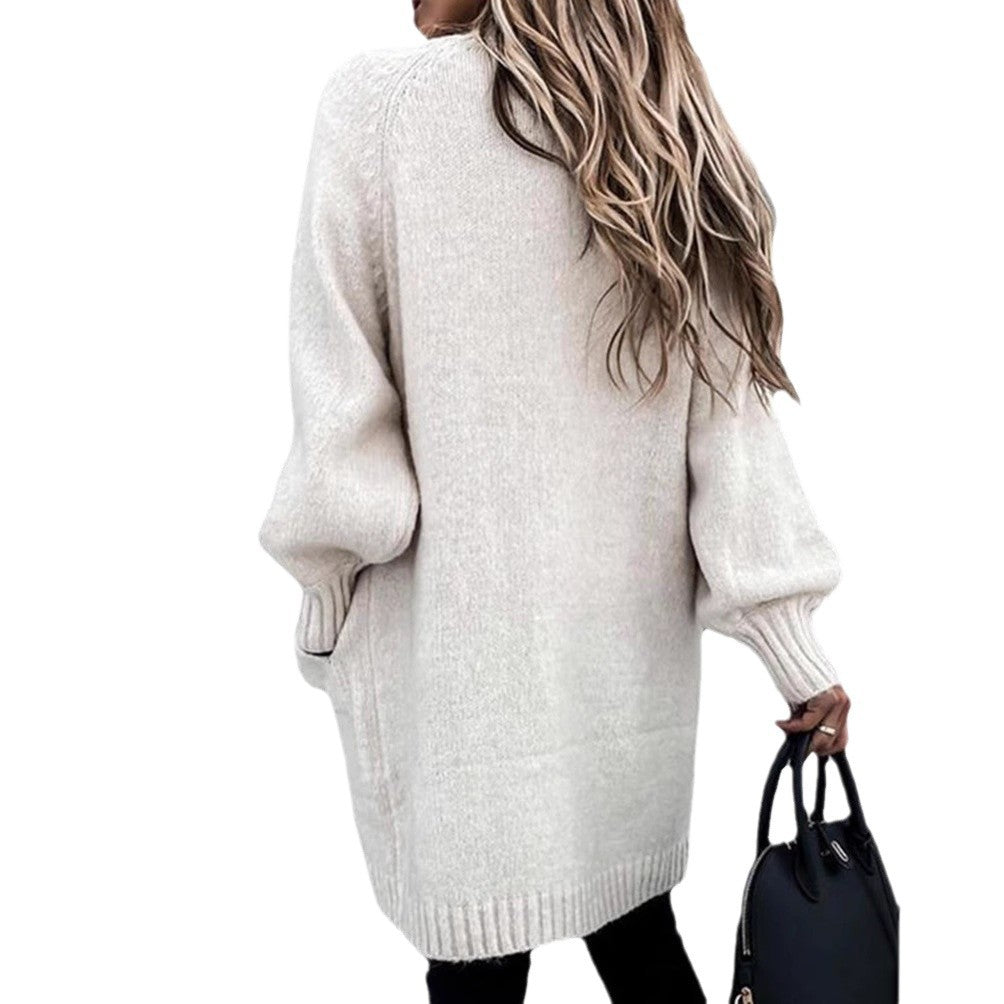 Women's Knitted Idle Style Loose Mid-length Large Cardigans