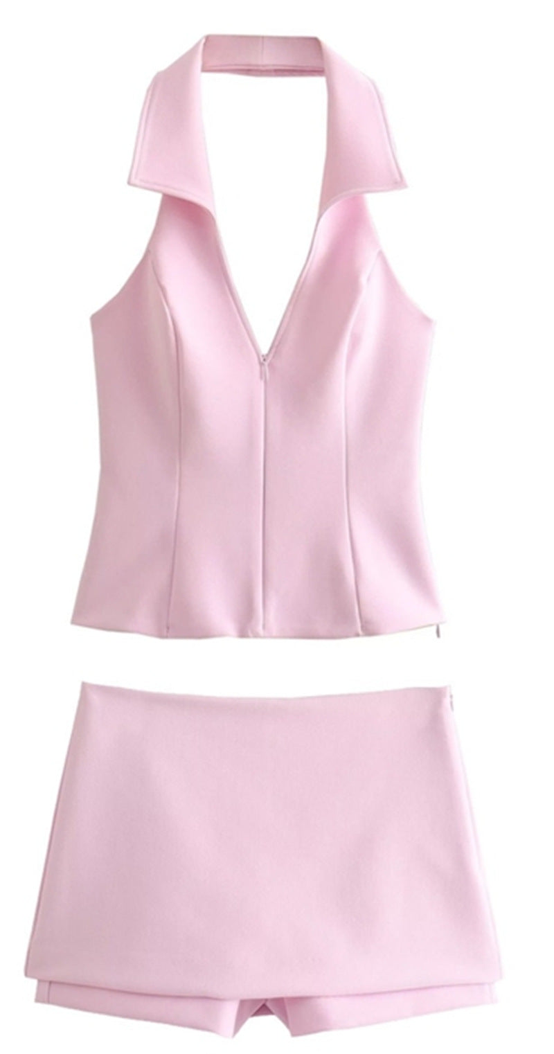 Women's Summer Sexy Exposed Back Halter Small Suits