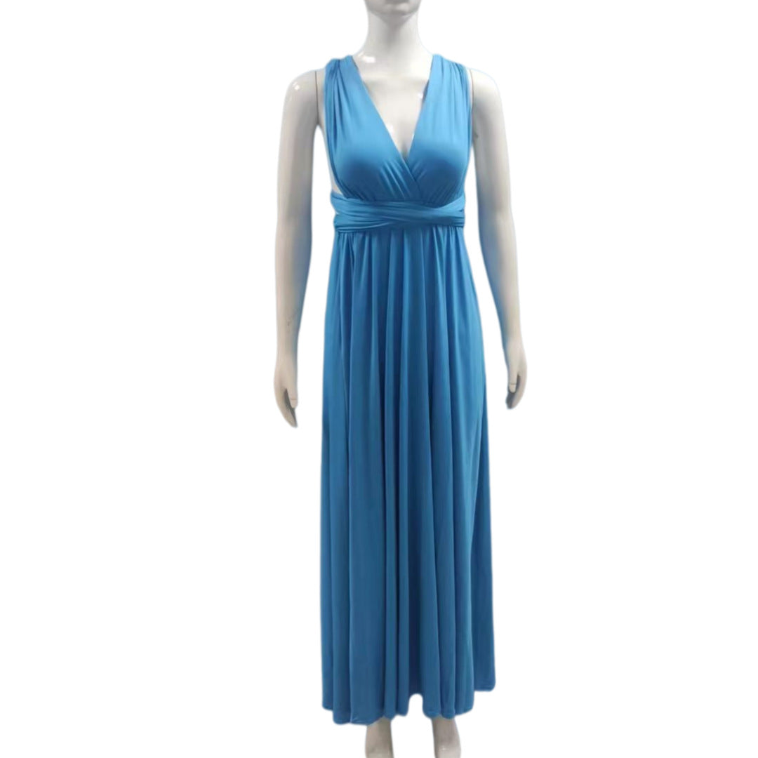 Multiple Cross Backless Sexy Bandage One-piece Dress