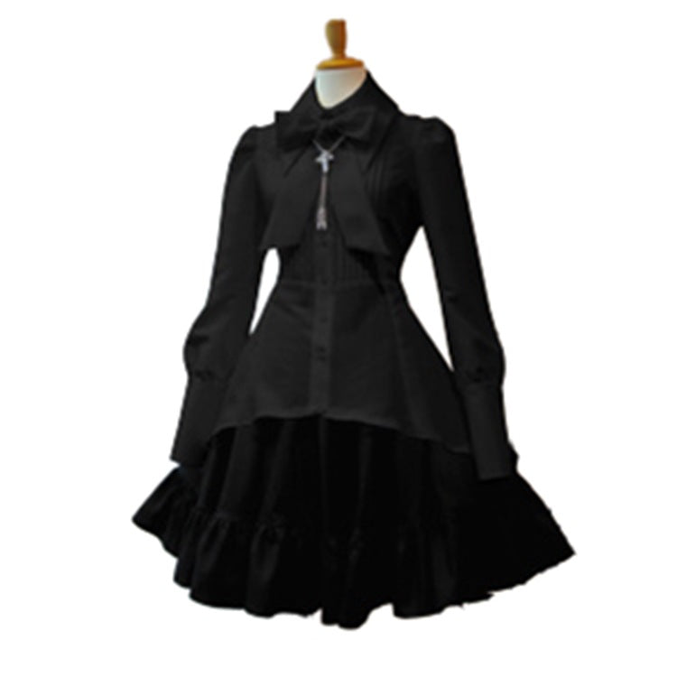 Dress Bow Tie Waist Asymmetric Solid Dresses