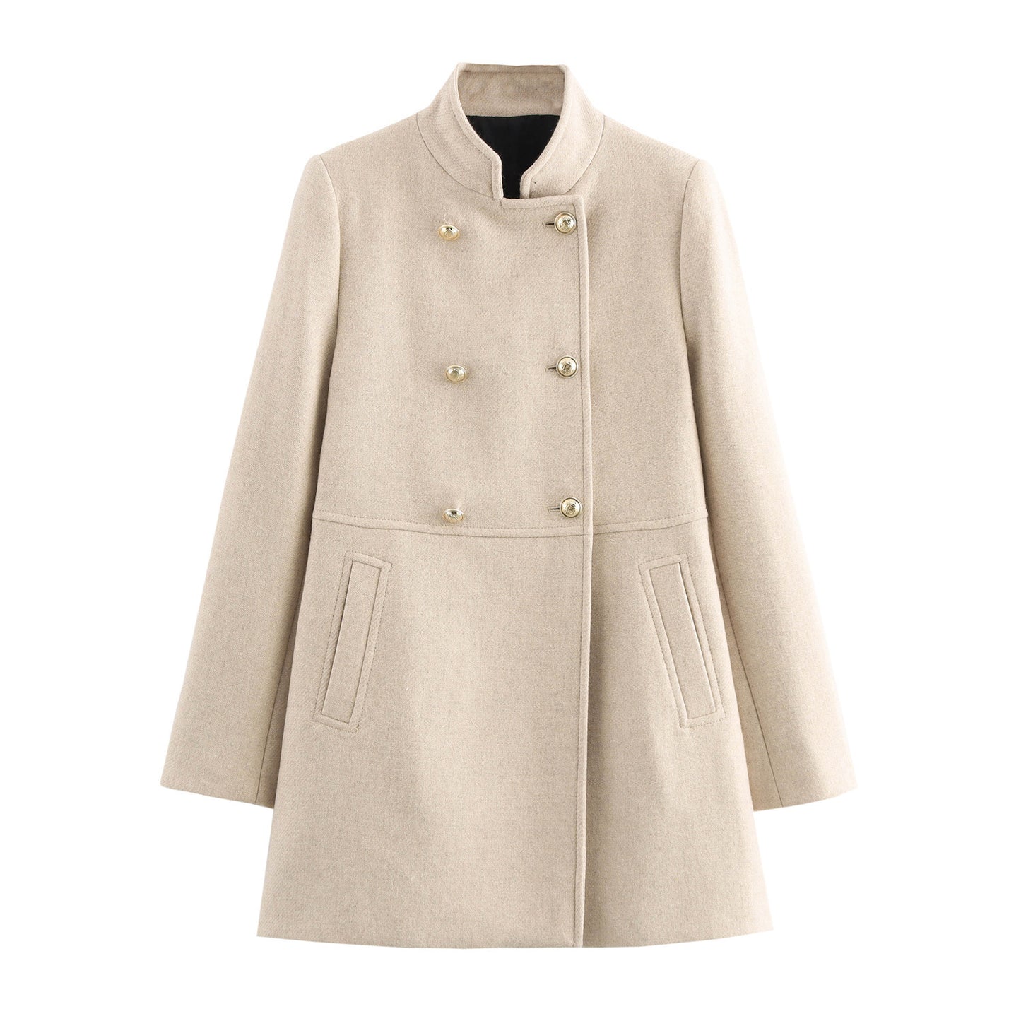 Women's New Winter French Fashion Double-breasted Coats