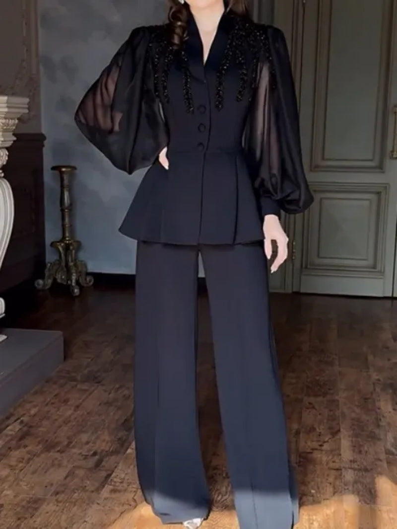 Creative Durable Temperament Sexy Rhinestone Two-piece Jumpsuits