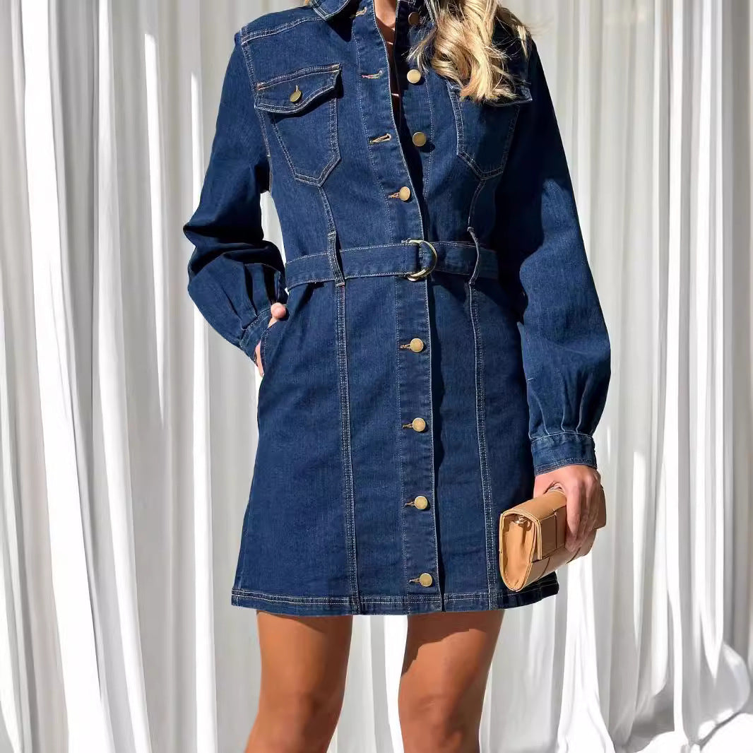 Women's Casual Button Slimming Long Sleeve Denim Jackets