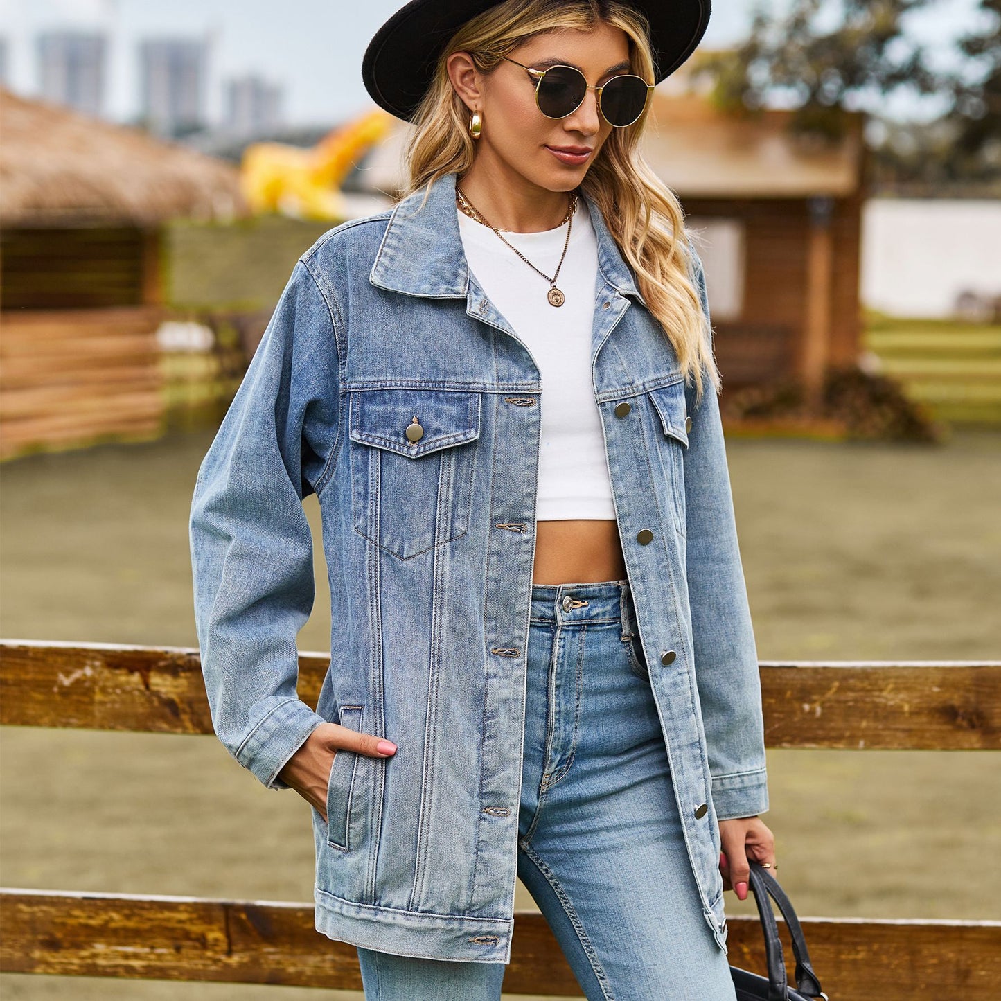 Women's Classic Retro Loose Denim For Tops