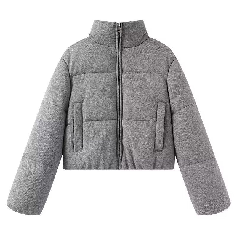 Women's Knitted Fabric Stand-up Collar Thermal Cotton Coats