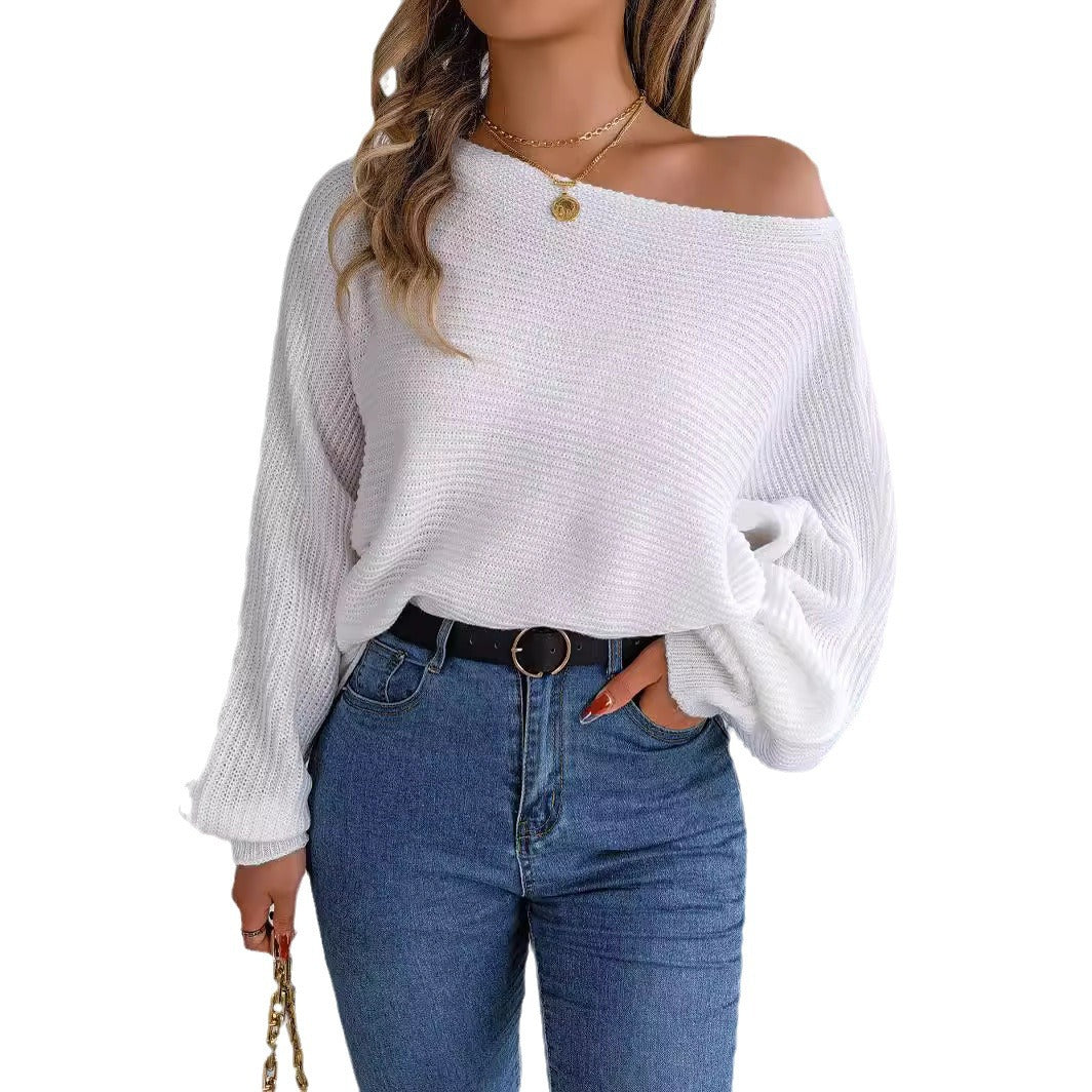Women's Clearance Casual Loose Solid Color Batwing Sweater