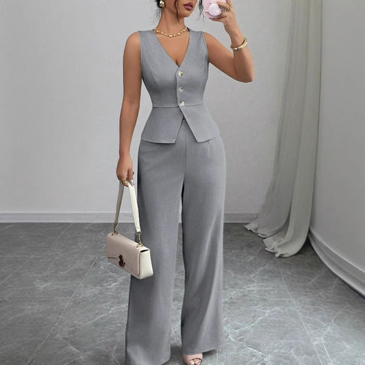 Women's Summer Solid Color Sleeveless Slim Fit High Vests