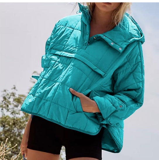 Casual Fashion Pure Color Cotton Loose Coats