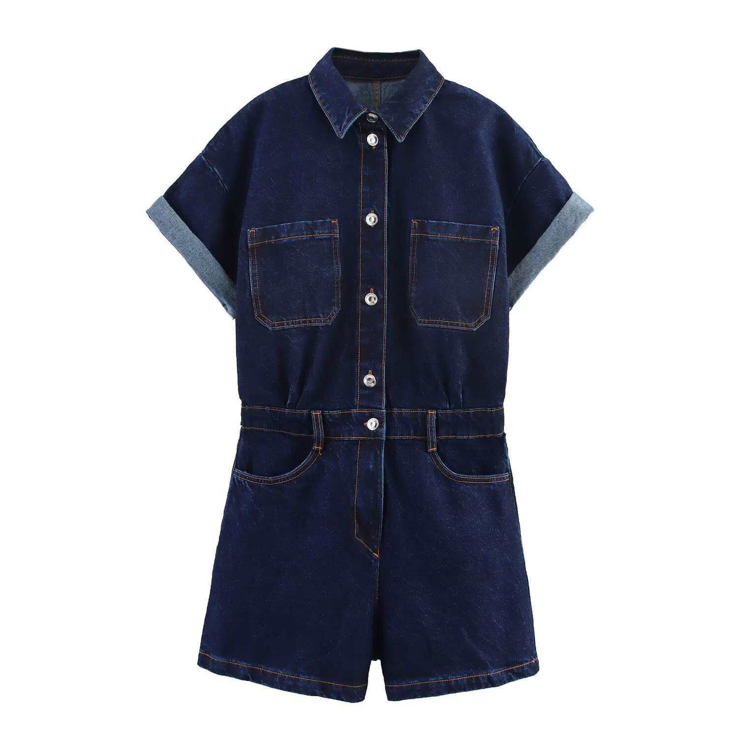 Women's Denim Simple Stylish Casual Temperament Jumpsuits