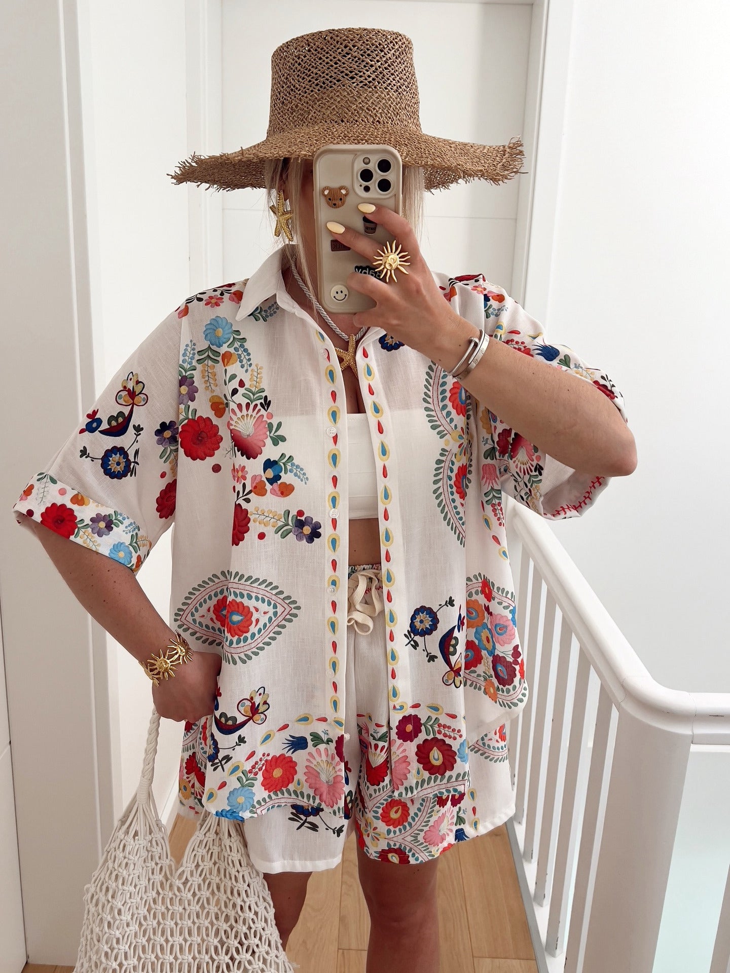 Durable Classic Stylish Bohemian Linen Shirt Fashion Casual Suit