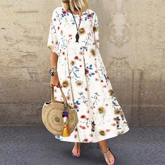 Graceful Versatile Summer Floral Casual Dress Dresses