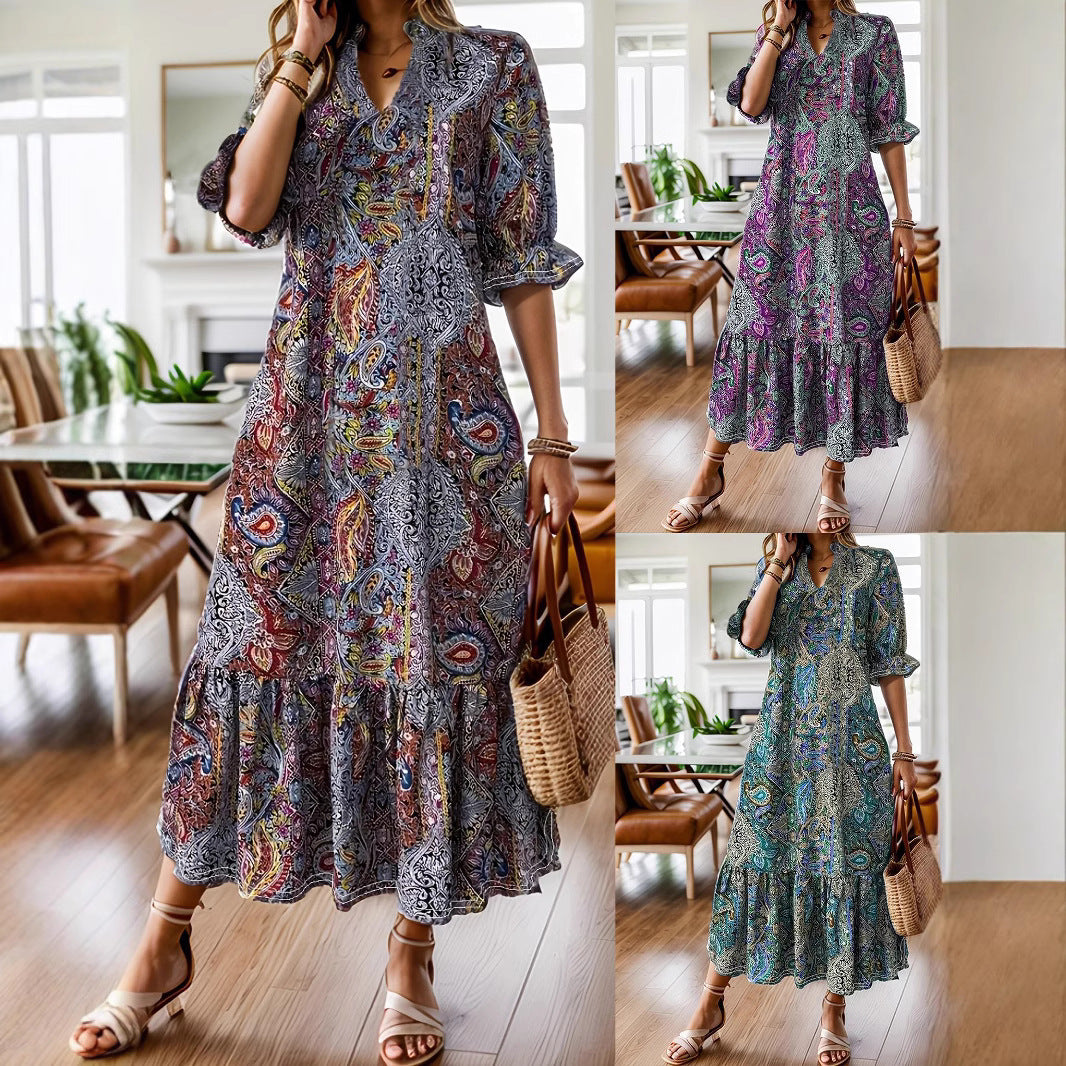 Attractive Casual Comfortable Women's Printed Fashion Dress