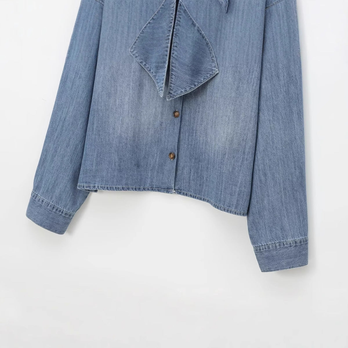 Women's Sweet Bowknot Decoration Flanging Do The Old Blouses