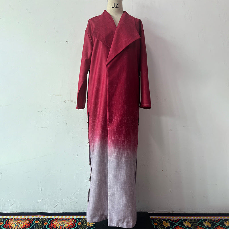 Women's High Fashion Gradient Casual Loose Style Coats