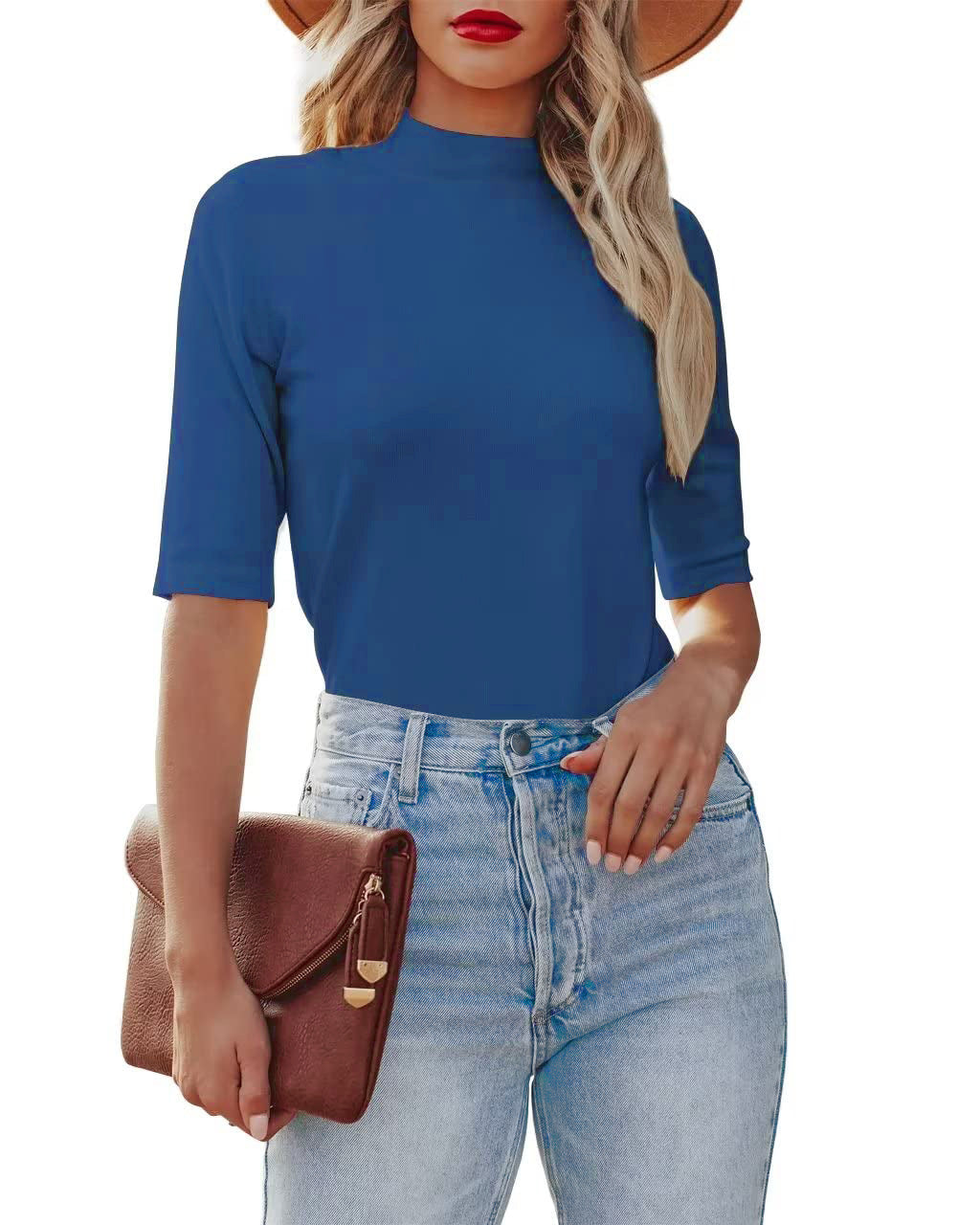 Women's Knitted Tight Stretch Sexy Formal Casual Blouses