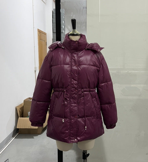 Comfortable Warm Stand Collar Drawstring Cotton Coats