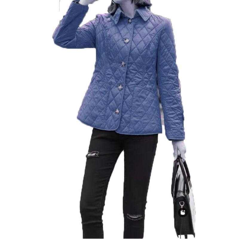 Women's Popular Lapel Single Breasted Thermal Spinning Coats
