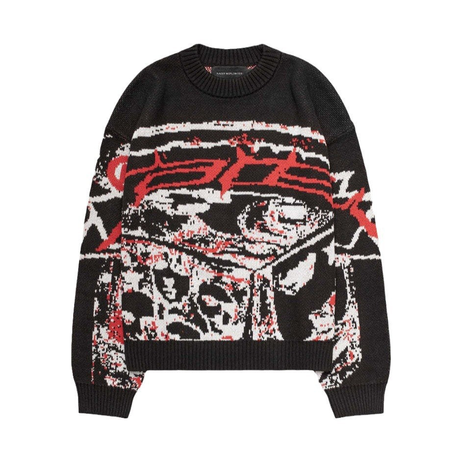 Women's Commuter Printed Personality Casual Round Neck Sweaters