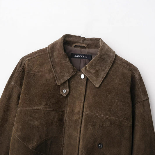 Graceful Fashion Autumn Leather Pilot Loose Jackets