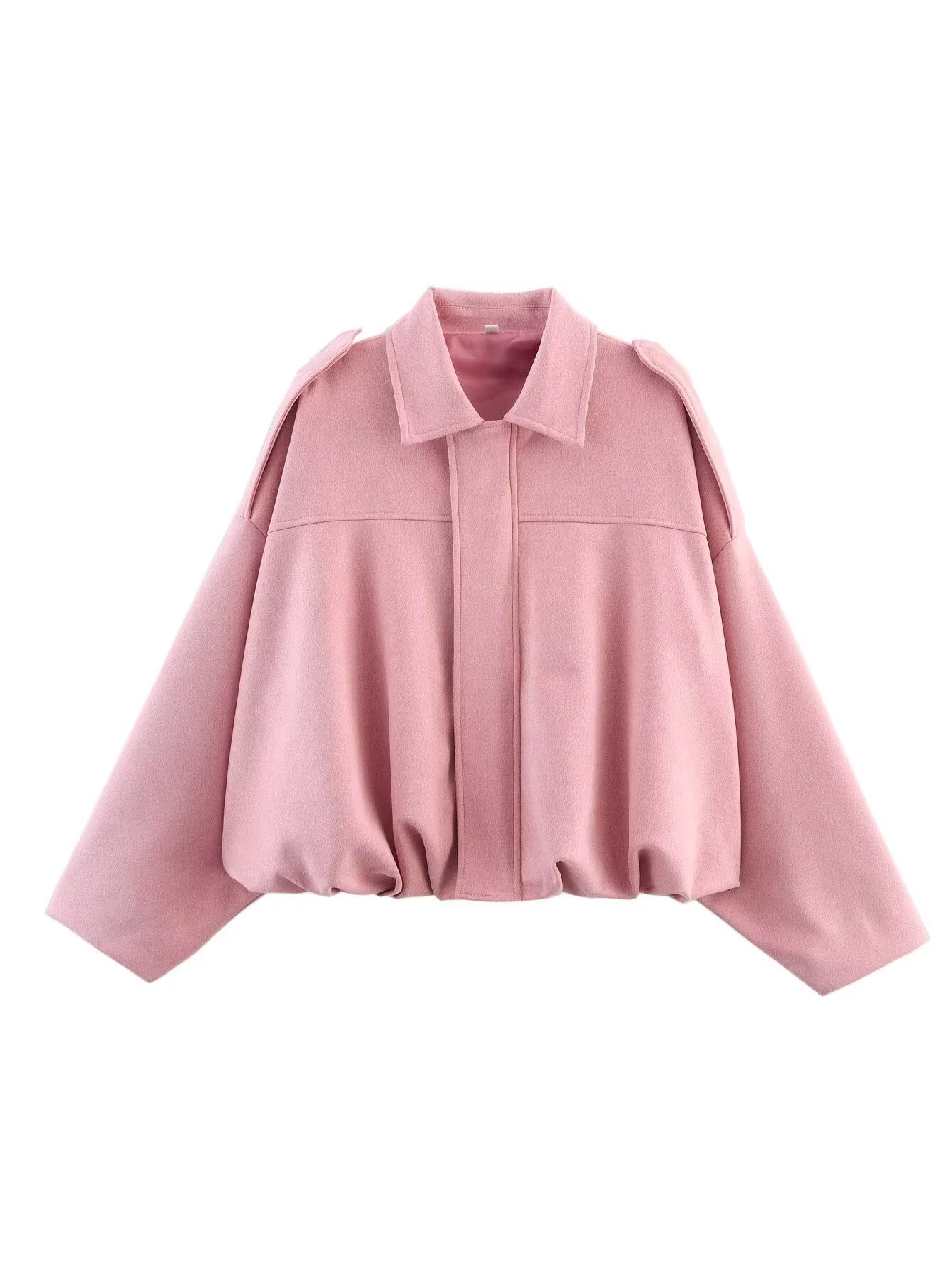 Women's Early Spring Fashion Suede Texture Effect Jackets