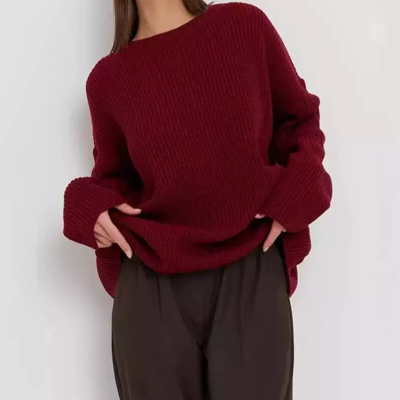 Collar Soft Glutinous Retro Lazy High-grade Thickened Sweater