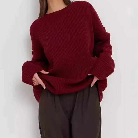 Collar Soft Glutinous Retro Lazy High-grade Thickened Sweater