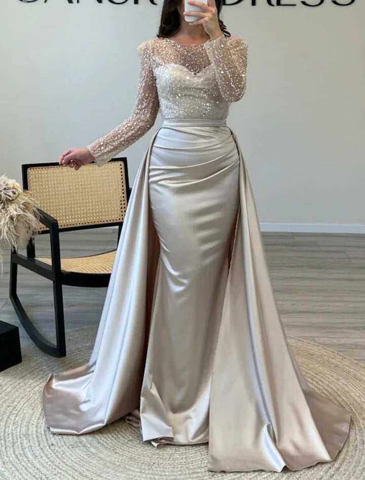 Women's Banquet Long-sleeved Elegant Host Temperament Queen Dresses