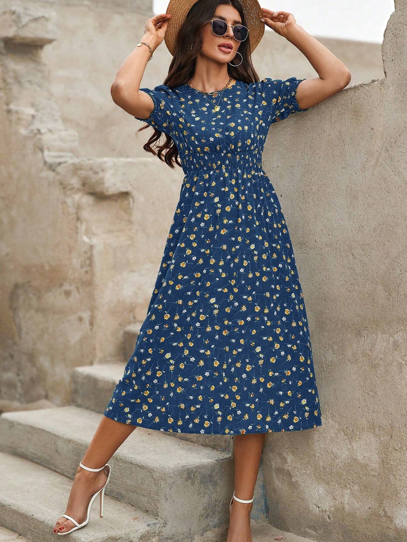 Popular Classy New Floral Vacation Style Dress