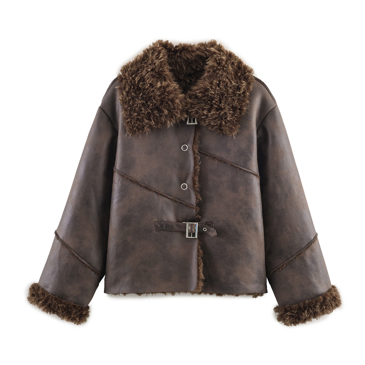 Women's Innovative Fashion Casual Fur Thickened Coats