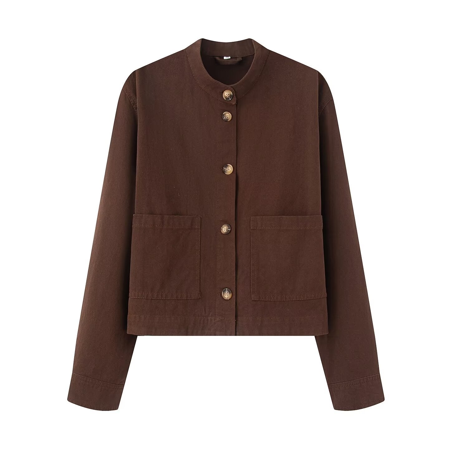 Women's Autumn Street Fashion Stand Collar Denim Jackets